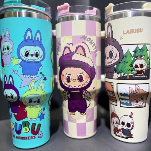 WhatsApp Image 2026-08-16 at 1.20.49 PM (7) Labubu Character Print Stainless Steel Tumbler