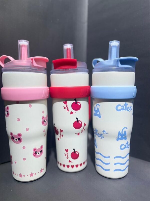 Cute Character Print Stainless Steel Tumbler