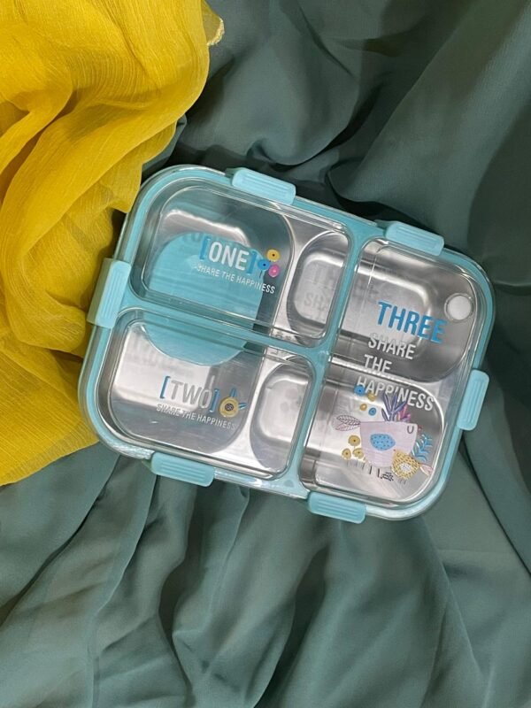 3-Compartment Stainless Steel Lunch Box