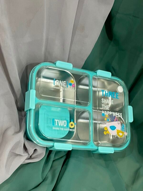 3-Compartment Stainless Steel Lunch Box