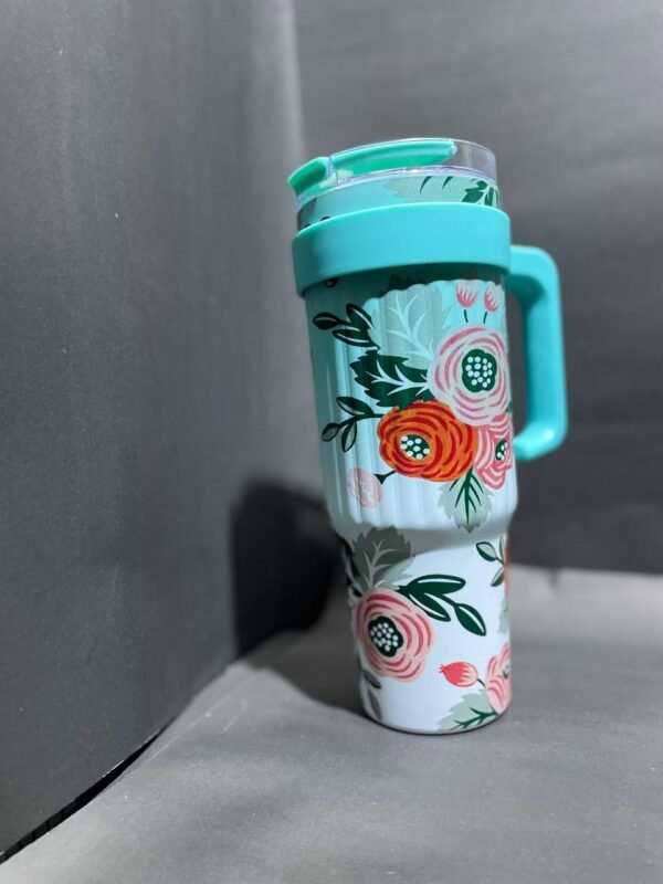 Floral Print Insulated Tumbler