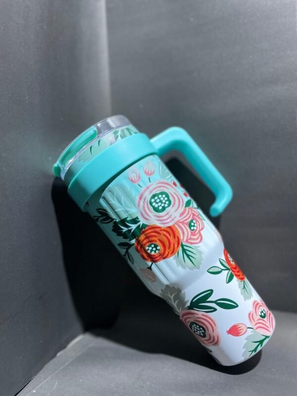 Floral Print Insulated Tumbler