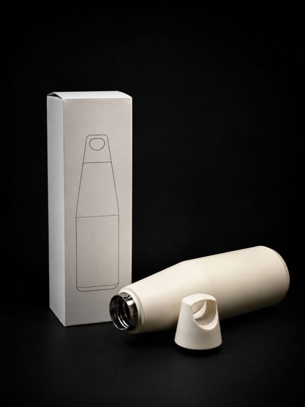Minimalist White Reusable Water Bottle