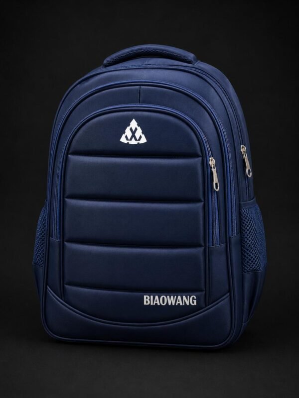 Premium Navy Blue Multi-Compartment Backpack